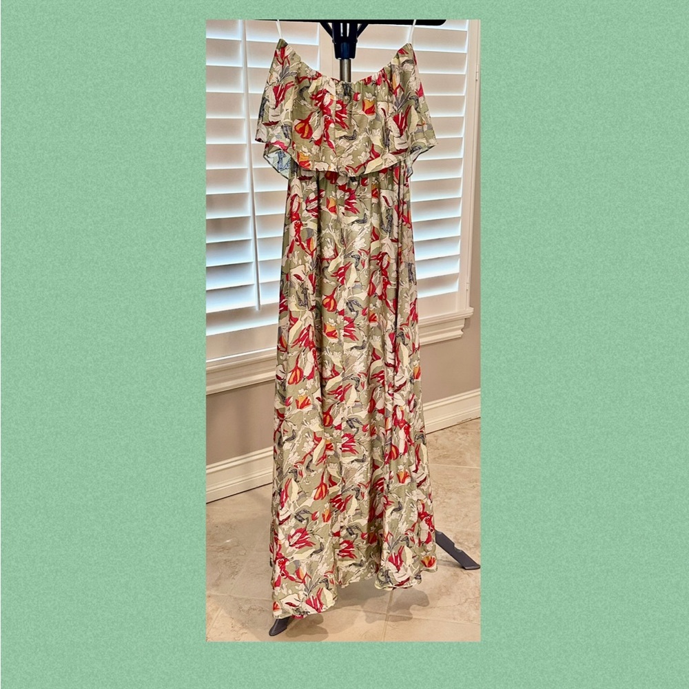 Floral Print Women's flowing silky dress